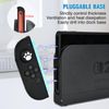 DLseego Protective Cover for Switch 2 Console,Anti Scratch Sturdy Dockable Protector Case with 2 Handle Shell and 6PCS Thumb Grips,Black