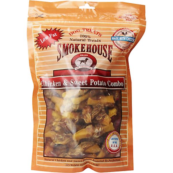 Smokehouse 100-Percent Natural Chicken And Sweet Potato Combo Dog Treats,