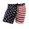 NEPTIO Swim Trunk Surf Short (Front Pockets, Lined) (USA-Flag, Large)