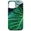 iPhone 14 Space Galaxy Floral Green Elephant Ear Leaf Case