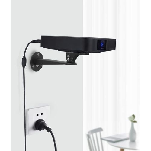 Drsn Mini Projector Wall Mount/Projector Hanger/CCTV Security Camera Housing Mounting Bracket - for CCTV/Camera/Projector/Webcam - with Load 11 lbs Length 7.8 inch - Rotation 360° (Black)