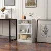 3-Tier Bookcase Bookshelf Storage Organizer Display Rack With Adjustable Shelves
