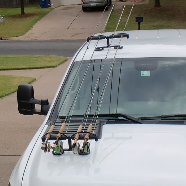 Tight Line Enterprises Magnetic Fishing Rod Racks for Vehicle (Truck or SUV) with Ferrous Metal Hood and Roof