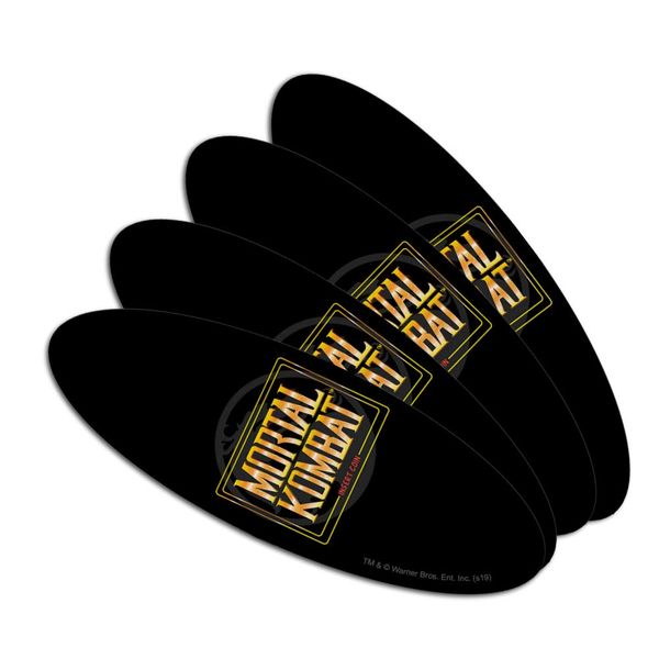 Mortal Kombat Insert Coin Double-Sided Oval Nail File Emery Board Set 4 Pack
