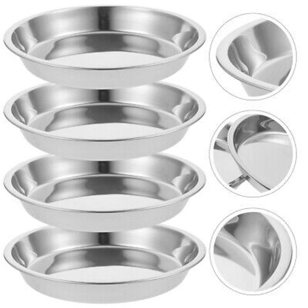 4 Pcs Multi-function Kitten Bowl Stainless Steel Cat Food Bowls