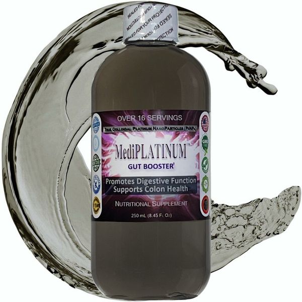 MediPLATINUM™ Gut Booster True Colloidal Platinum PtNP Nutrient: 250 mL Plastic