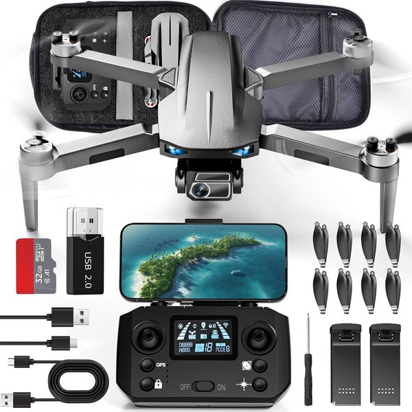 Drone With 4K Camera 5G WiFi Foldable Quadcopter Brushless Motor Headless Mode