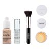 Phoera® Full Coverage Foundation, Primer, Setting Powder and MISKEEN Makeup Brush Soft Matte Oil Control Concealer 30ml Long Lasting Flawless Cream Smooth Aquapurity (102 NUDE SET)