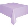 Solid Lavender Rectangular Plastic Table Cover (137cm x 274cm) 1 Count - Elegant & Durable Tablecloth for Parties, Events, and Home Use