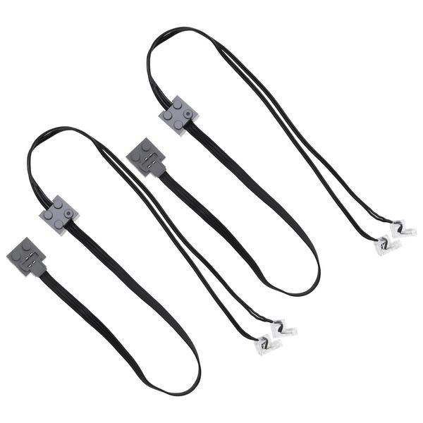 EMSea 2PCS LED Light Link Line Cable Technic Power Function Compatible with Lego 8870 Train Vehicle Bricks Building Blocks Toy 50cm