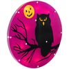 Northlight Lighted Owl and Jack O' Lantern Halloween Window Decoration - 13.75"