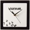 Enesco Whatever. Scrambled Numbers Always Late 7.5 x 7.5 Inch Square Hanging Wall Clock