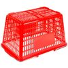 Red Plastic Shopping Basket with Strong Metal Handles