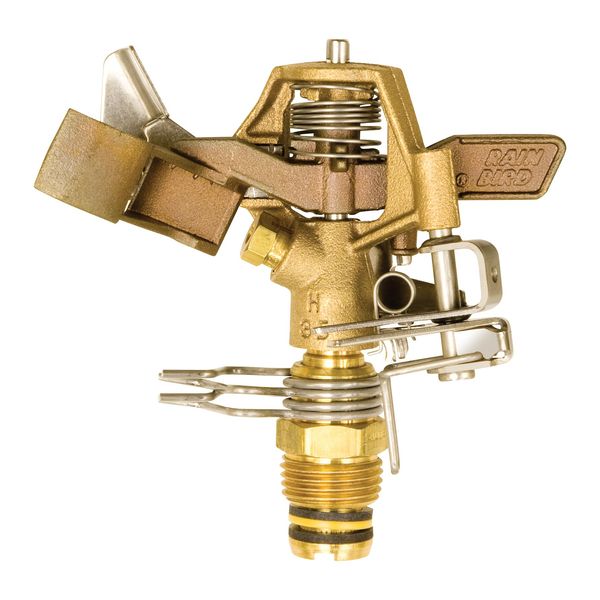 Rain Bird 25PJDAC Brass Impact Sprinkler, Adjustable 20° - 360° Pattern, 20' - 41' Spray Distance