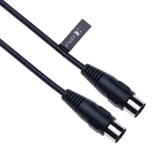 MIDI Cable 5-Pin DIN Jack Plug Male to Male Audio Lead for MIDI Controller, Synthesizer, Piano Keyboard, Sequencer, Electronic drums, Drum machine, Effect Processor, Sampler, Multi-Effect Pedal 1m