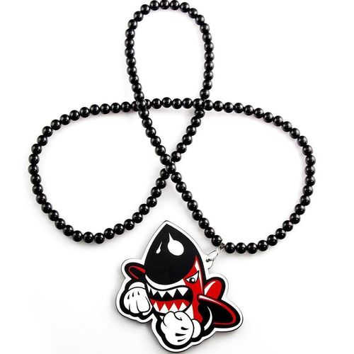 Xotic Tech Shark Missile Rearview Mirror Hanging Charm Dangling Beaded Pendant for Car Decoration