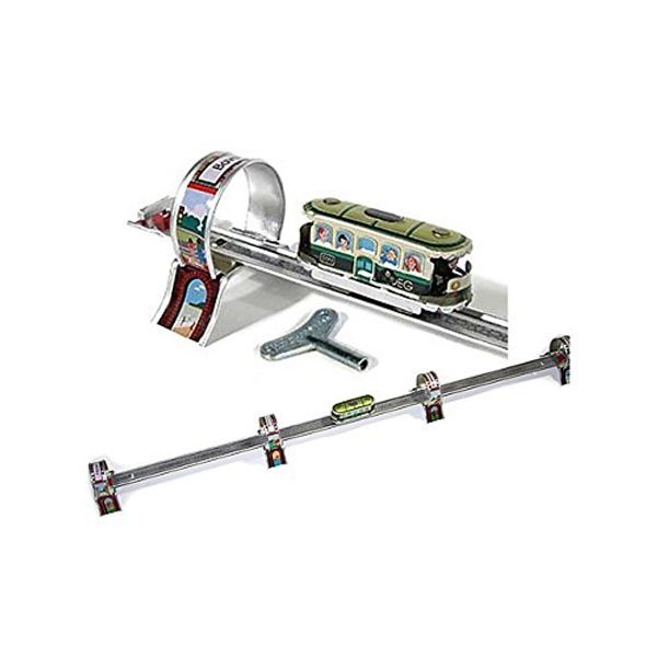 Bavarian tram Way mechanical clockwork retro tin toy replica