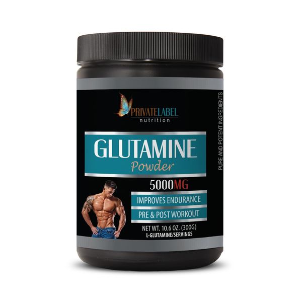growth xtreme - GLUTAMINE POWDER 5000mg - mass gainer - 1 Can