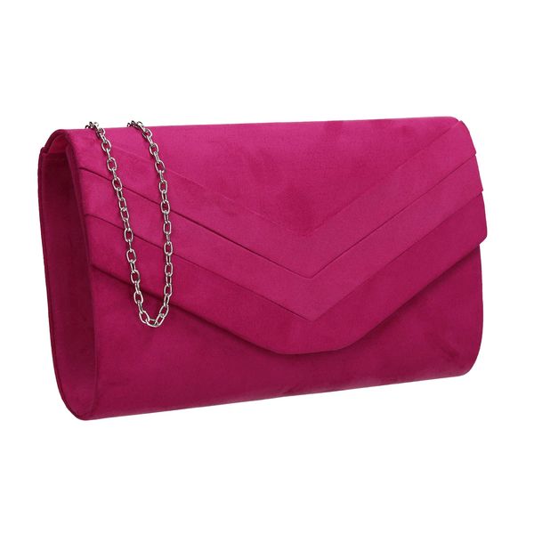 SWANKYSWANS Women's Samantha Clutch Bag, Fuchsia Pink, One Size