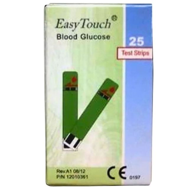 Original 1Box = 25 Stripes Easy Touch Blood Glucose Test Strips Ship From USA