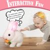 ZcrPrn Bunny Toy - Realistic Bunny With Carrot, Interactive Hopping Rabbit, 2 Pcs, Easter Gift
