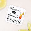 Personalised Name Cocktail Wooden Drinks Coaster Mat Gift