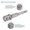 CoCud Deep Socket Set, 21mm Socket 6" Length 1/2" Drive, CR-V 6-Point Drive Socket Accessory Set with 1/4" Socket Adapter - (Applications: for Electric Hand Drill Screwdriver)