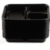 3 Compartment Black Disposable Container with Lids (9.13 x 6.38 x 1.38) 90pcs