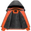 CREATMO US Boy's Waterproof Ski Jacket Breathable Rain Jackets Orange 14-16
