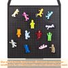 JOYMOMO Hanging Mini Figures Display Case Action Figures Block Removable Case Toy Mini Figure Storage (Without Mini Figures) Black