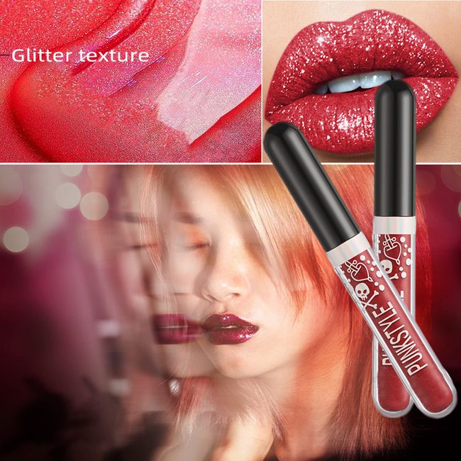 Beautyglazed Glitter Lip Kit Diamond Glitter Metallic Waterproof