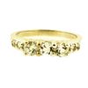 Sterling Silver Simulated Diamond 4mm Three-Stone w/Accents Ring (Size N 1/2)