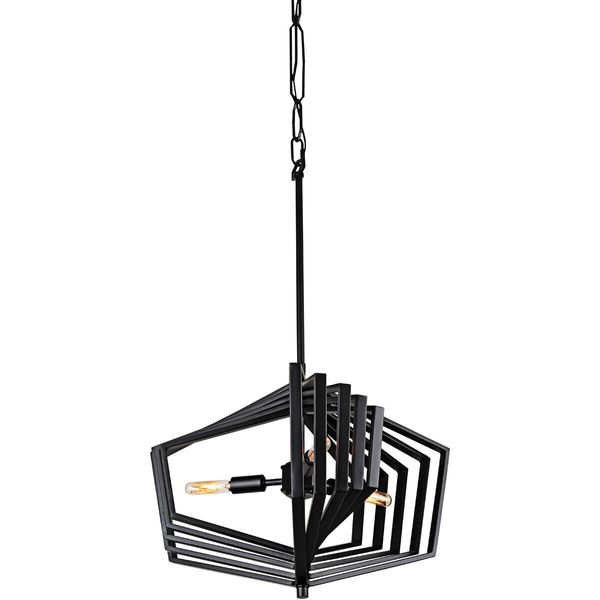 Varaluz 262P03BL Gymnast 3 Light 20 inch Black Pendant Ceiling Light