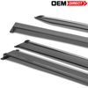 Fits 17-25 Jeep Compass 4PCS Polycarbonate Window Visors Guard With Chrome Trim