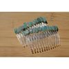 Amazonite Hair Combs (Qty of 2)
