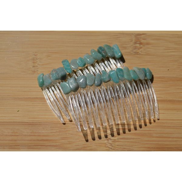 Amazonite Hair Combs (Qty of 2)