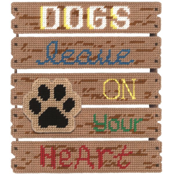 Janlynn Dogs Leave Paw Prints Pallet-ables Plastic Canvas Kit