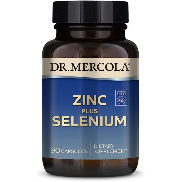 Dr. Mercola Zinc Zinc Plus Selenium 90 Capsules, 90 Tablets