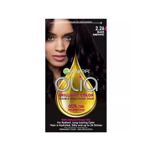 Garnier Olia Oil  Permanent Hair Color, 2.26 Black Amethyst No Ammonia