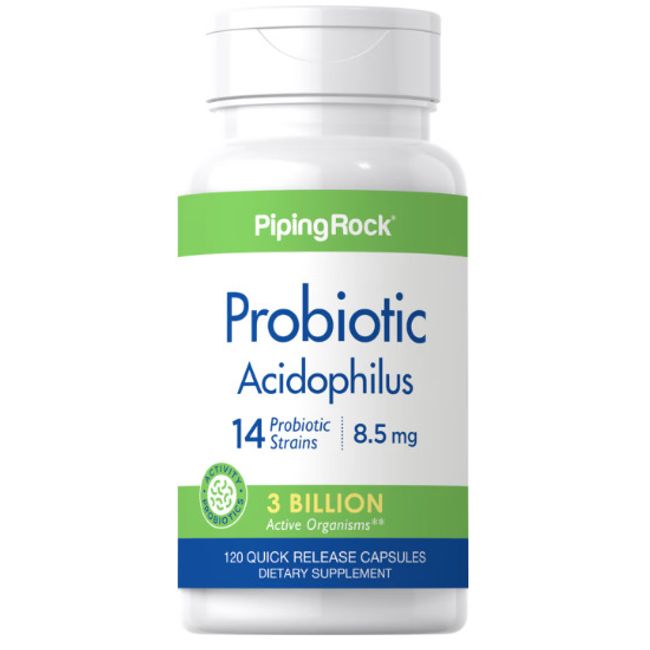 Probiotic Acidophilus 14 Strains 3 Billion Organisms, 120 Quick Release Capsules