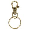 TRIXES 20 X Small Lobster Detachable Swivel Clasps for Key Split Ring-Brass Colour