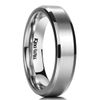King Will Basic 5mm Titanium Ring Matte Finished Wedding Band Comfort Fit Beveled Edge 9