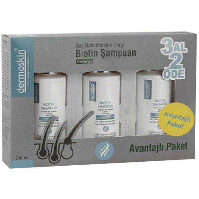 Dermoskin Biotin Şampuan 3 Al 2 Öde Kofre Erkek 1 Paket (1 x 200 ml)