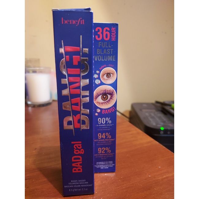 Benefit BAD gal BANG! Brightening Blue Mascara 36 Hour Volume .3 oz New in Box