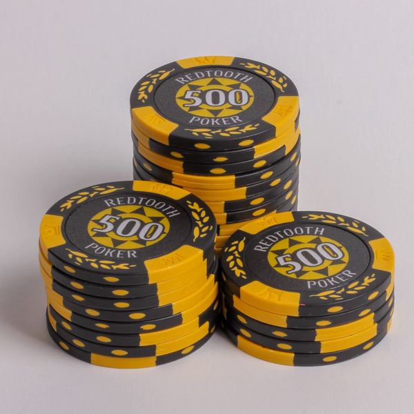 Redtooth Poker 500 Value 14g Numbered Casino Chip Roll