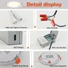 12 Pack 4 Inch 10W 5CCT Ultra-Thin LED Recessed Ceiling Light with Junction Box