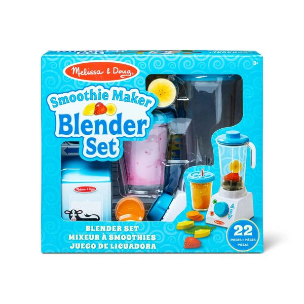 22 Pieces Melissa & Doug Smoothie Maker Blender Set with Play Food