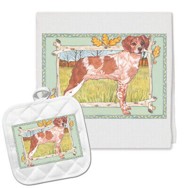 Brittany Kitchen Dish Towel and Pot Holder Gift Set