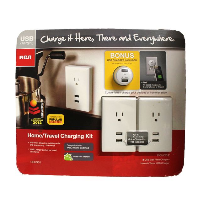 RCA Home/Travel Charging Kit
