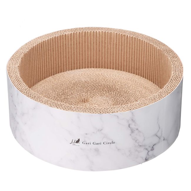 mju Claw Sharpener, Gari Gari Circle, Scratcher, Interior, Marble White, Regular